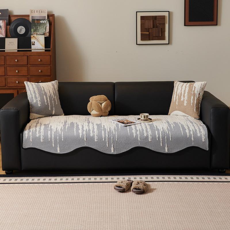 New Special-shaped Sofa Cushion Autumn and Winter Straight Non-slip Irregular Seat Cushion Cover Leather Sofa Cover Cloth Towel