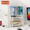 Multi-Layer Desktop Bookshelf Organizer: Large Capacity File and Paper Storage Rack