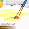 10-Piece Nylon Paintbrush Set with Plastic Handles for Oil, Watercolor, and Gouache Painting
