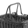 Kids Bike Basket Woven Basket with Handles with Strap Buckle Bicycle Basket