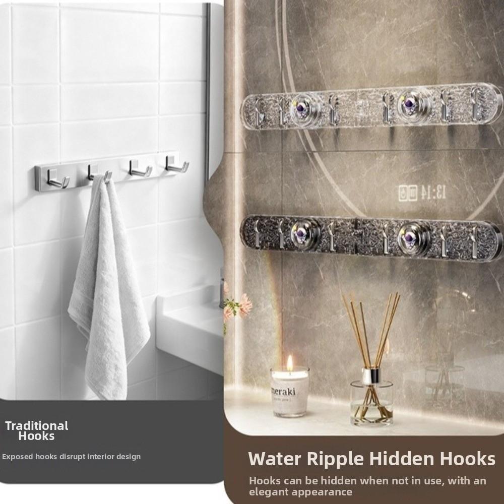 Non-Slip Folding Suction Cup Hook Multi-Purpose Row Hook Durable Towel Rack  Laundry Room