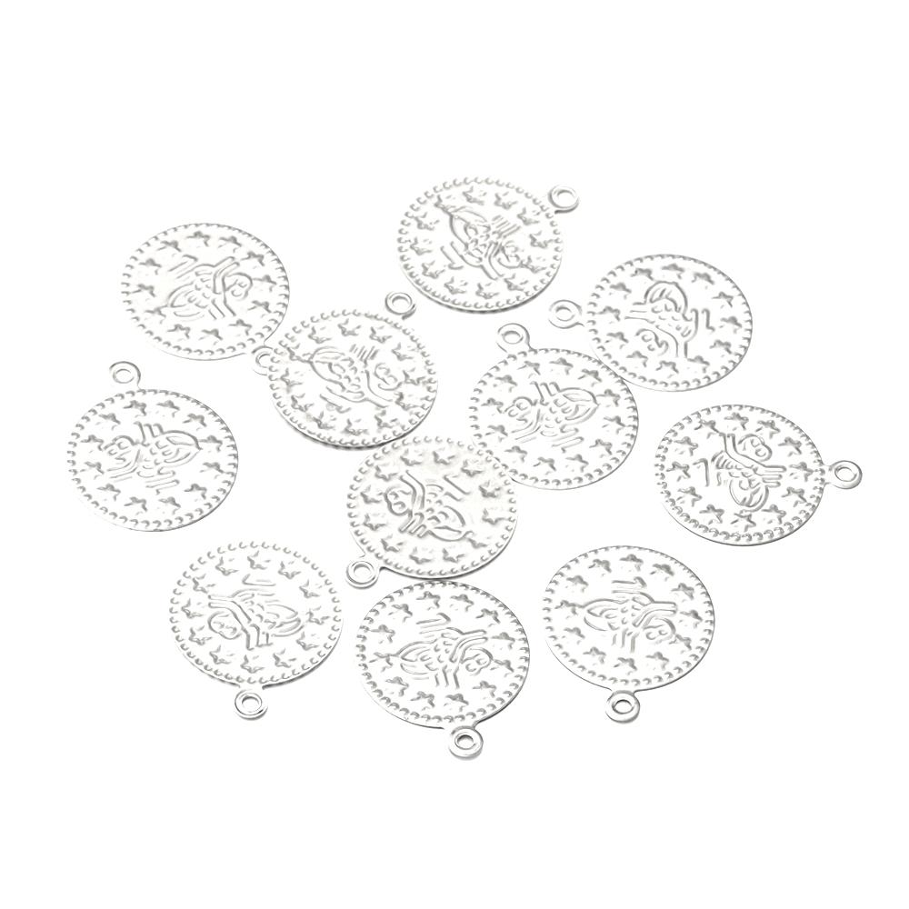 50/100pcs 15/20mm Turkey Vintage Iron Sheet Pendant Round Pendant For Jewelry Making DIY Charms Necklace Earrings Accessories