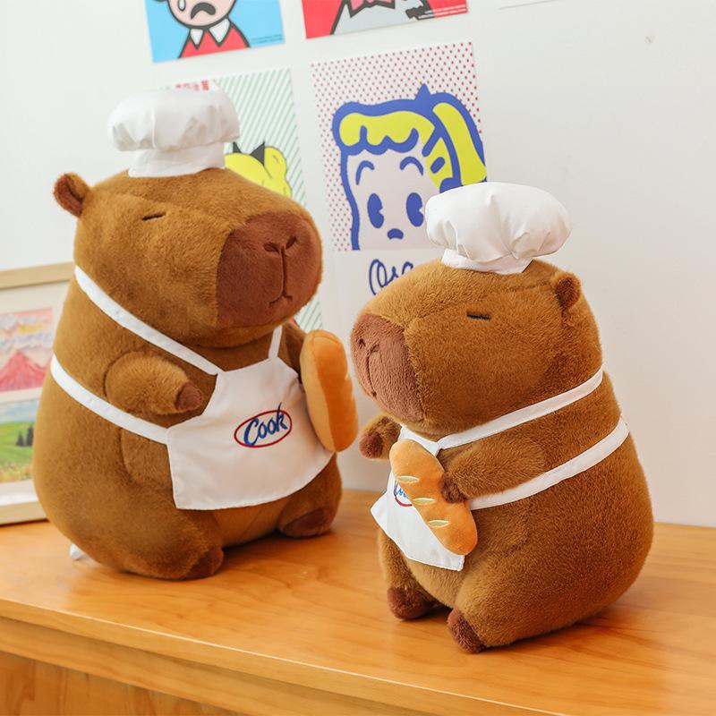 

Cross-border Plush Capybara Chef Doll Toy 35 cm