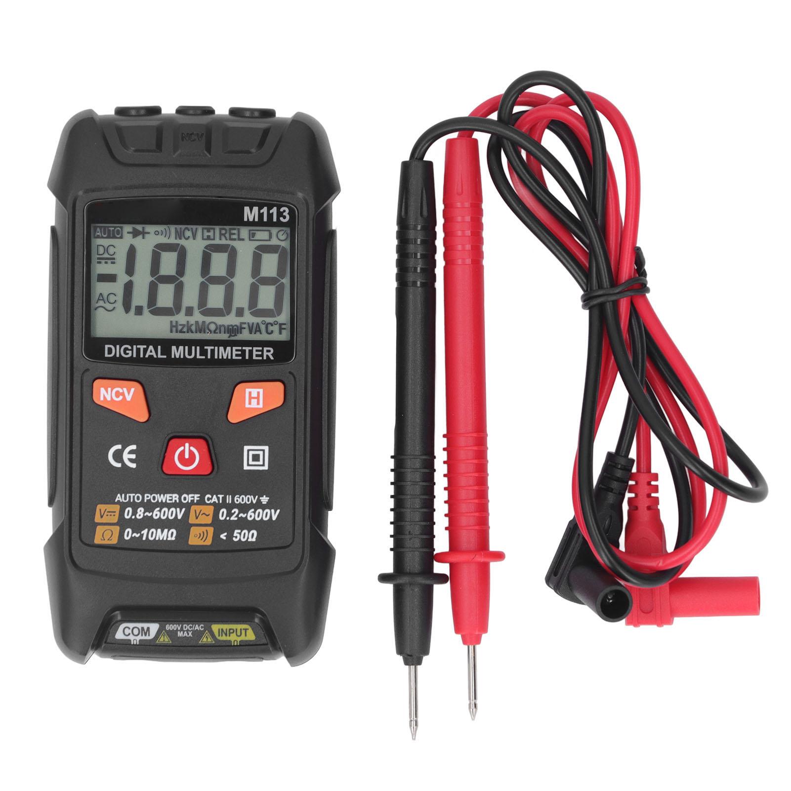 

Multimeter Digital Auto Ranging Kit AC Voltmeter Ammeter Ohmmeter High Accuracy Portable Electrical