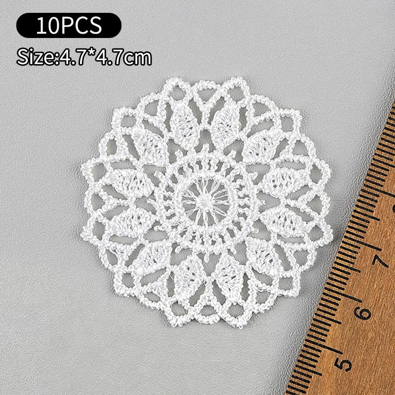 White Mesh Lace Trim for Sewing Projects Delicate Embroidered Pattern Ideal for Stylish DIY Creations