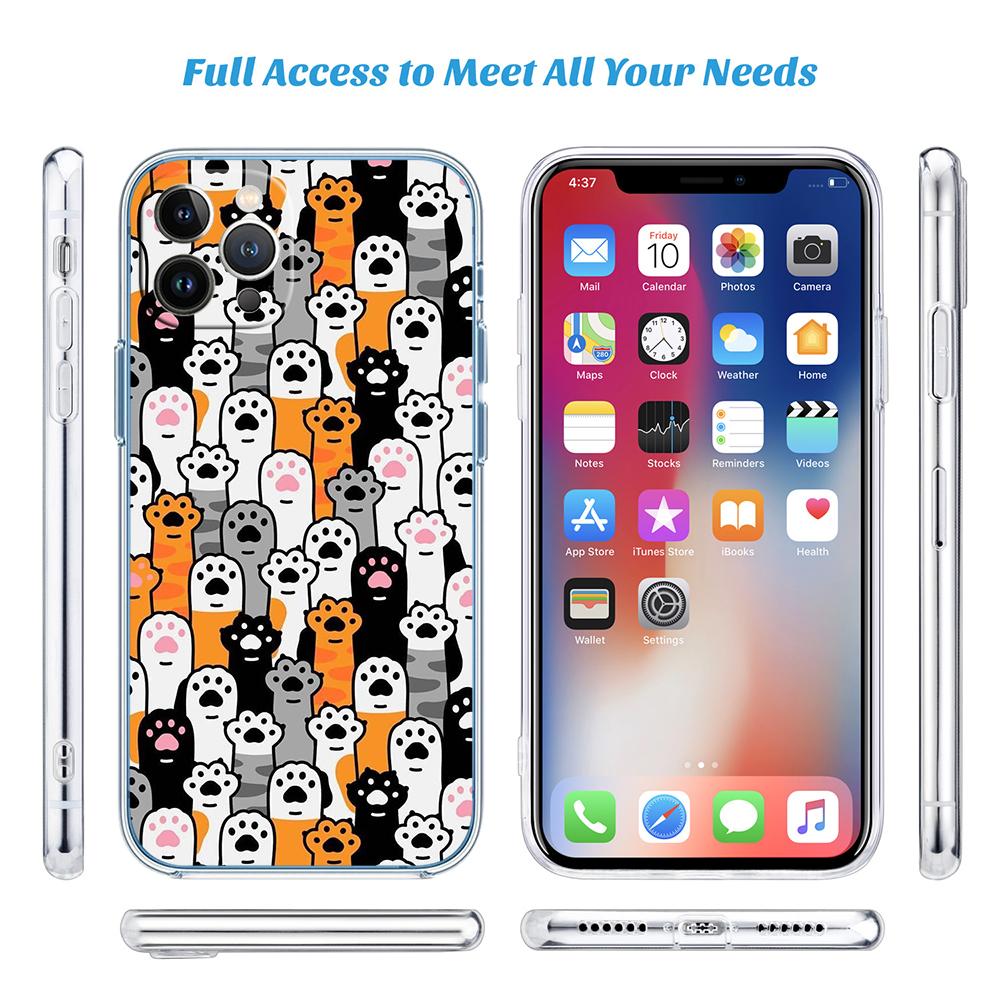 MY5 Cat Kitten Meow Soft Shell Transparent Phone Case for Samsung Galaxy A04 A04S A14 A23 A34 A54 M23 M33 M52 M53