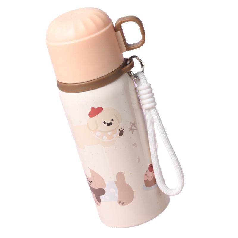 

Мультяшная детская термобутылка с трубочкой для путешествий, улицы и Dog Coffee