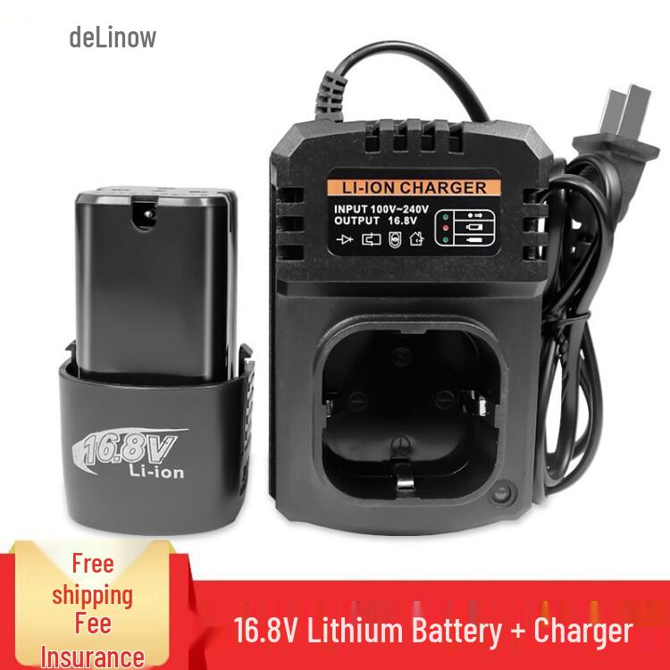 12V/16.8V/25V Electric Drill Set with Lithium Battery, Charger, Wrench & Screwdriver