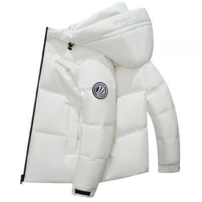 Slim Fit Winter Down Jacket for Men, Warm Puffer Jacket, White Duck Down, Korean Style, Thickened Down Coat for Men