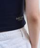 Yuseuteule Waist Embroidered Short Sleeve T-Shirt (Navy)