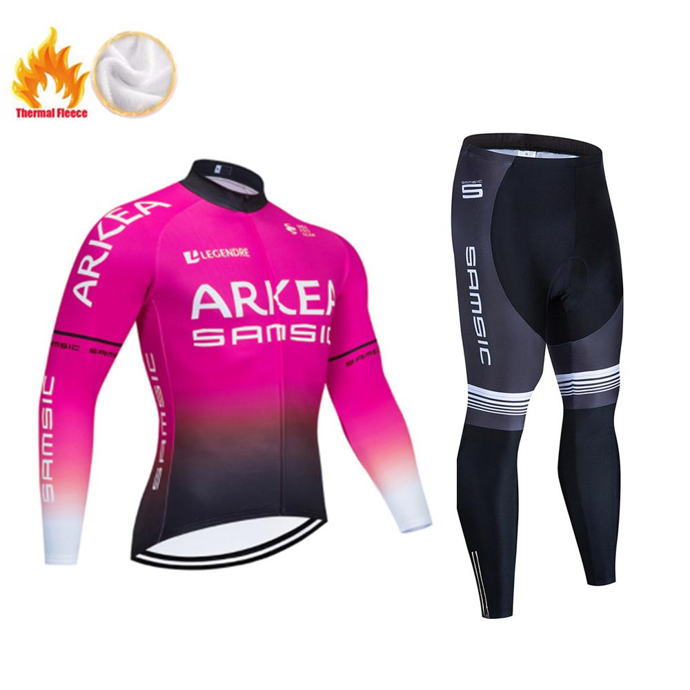 

Зимний термофлисовый комплект для велоспорта, джерси с длинным рукавом, велосипедная одежда для MTB, велосипедная одежда, велосипедный костюм, комплекты джерси S