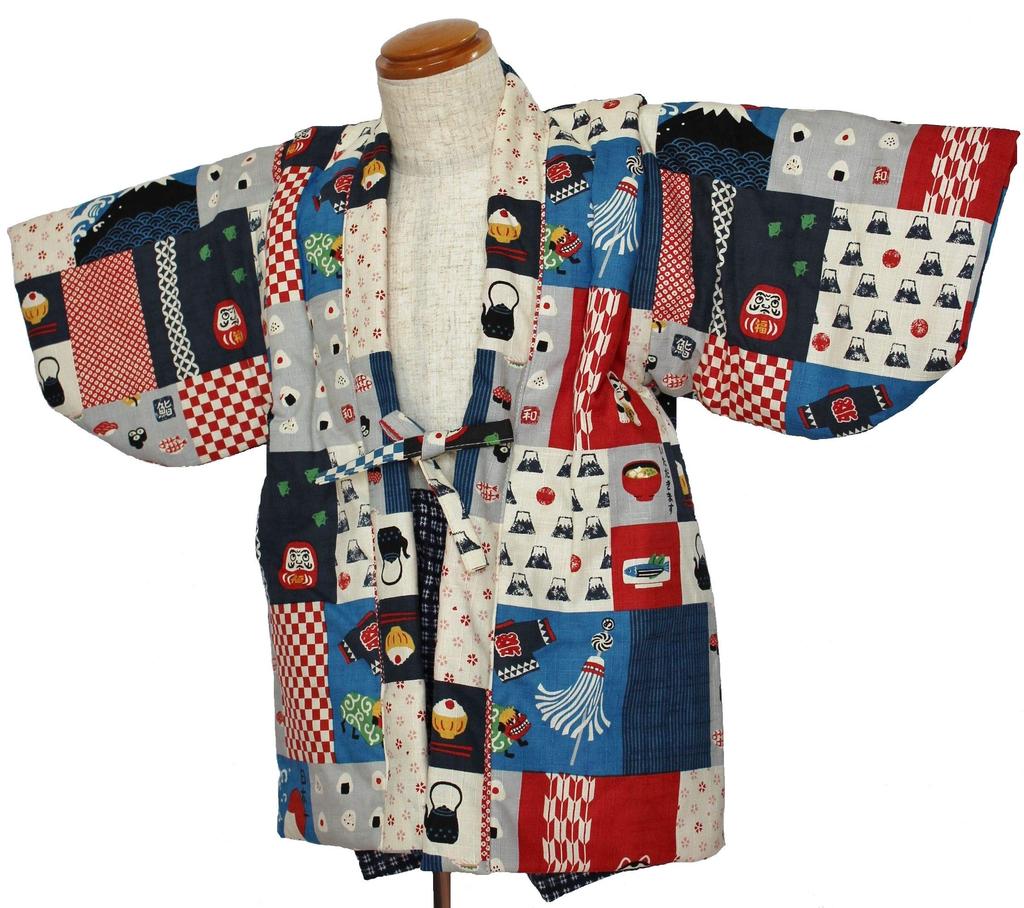 Chanchanko Hanten Hanten Hakaten Boys Best Patchwork Pattern Red Back Quilt Size 90cm 100cm 110cm 120cm Made In Japan [Japanese-Rudo] Children's