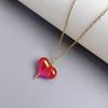 Trendy Heart Pendant Necklace Long Chain Women 2023 Jewelry Choker Necklaces Wedding Jewelry Gift for Valentines Day