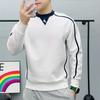 Herren Hoodie mit Farbblock und besticktem Kriegspferd: Europäisches Trendiges Langarmtop