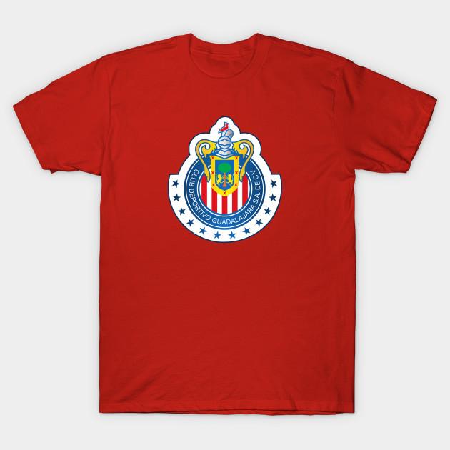 Men Black Print T-shirt Club Deportivo Guadalajara S.A. De C.V., C.D. Guadalajara,Soccer Club,Chivas,Football Club No-Cut Transfer Paper Print Cotton S красный