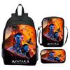 Printed Backpack Set 3-Piece Cartoon Movie Themed School Bag for Kids