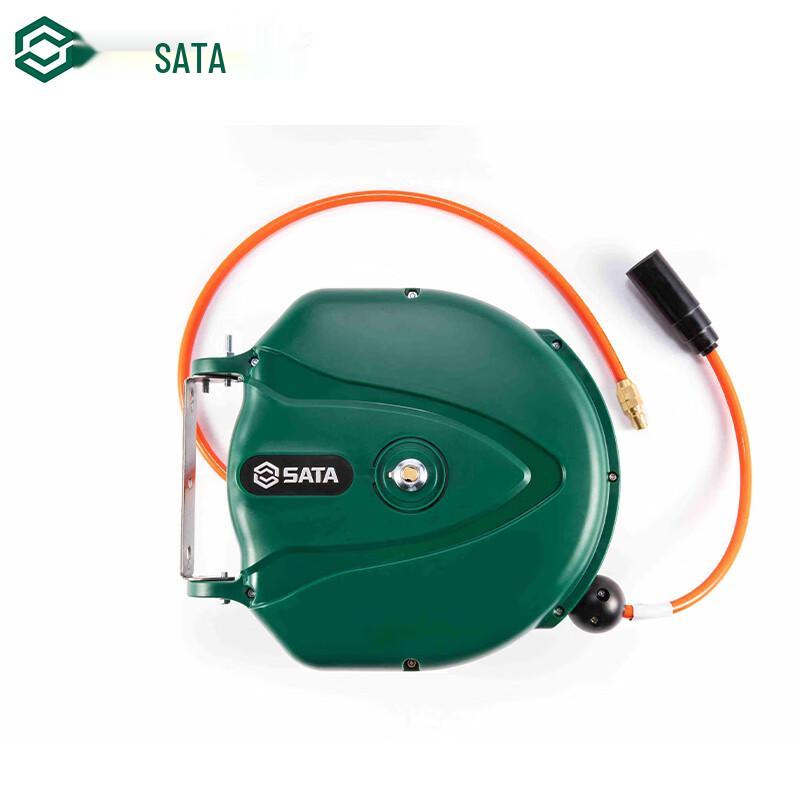 SATA 98004 Automatic Air Hose Reel Ø6.5x10mm, 15m TPU Hose