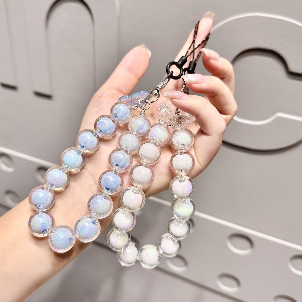 Colorful Beaded Bracelet New Style Ab Women's Mobile Phone Case Lanyard Keychain Accessory