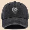 Pc Sun And Moon Printed Baseball Cap Breathable Comfortable Vintage Papa Hat Adjustable Size Unisex Ideal For Outdoor Acti