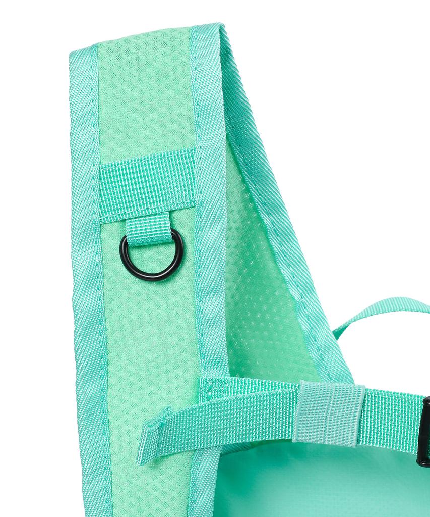 Hanahi Double Diagonal Zipper Backpack Mint