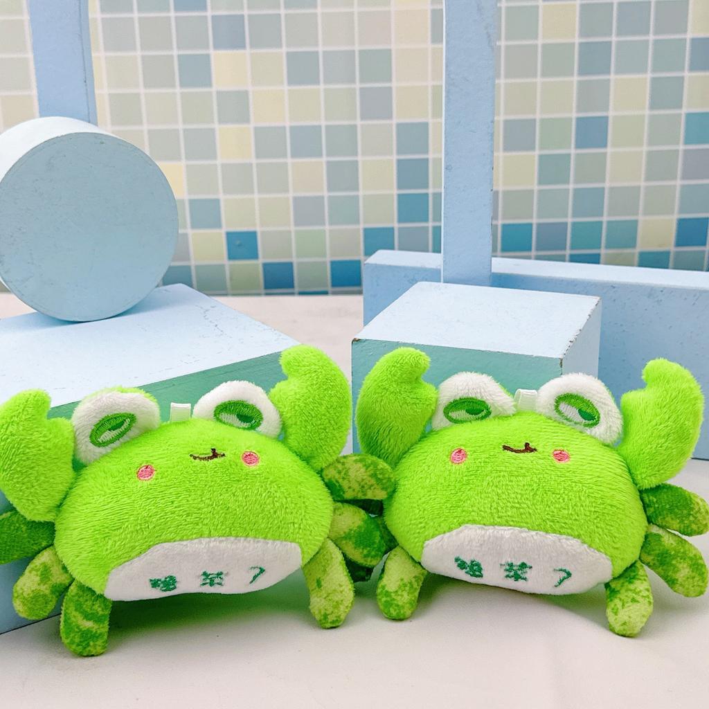 Quirky Pendant Plush Green Crab Bag Charm Gift Dolls