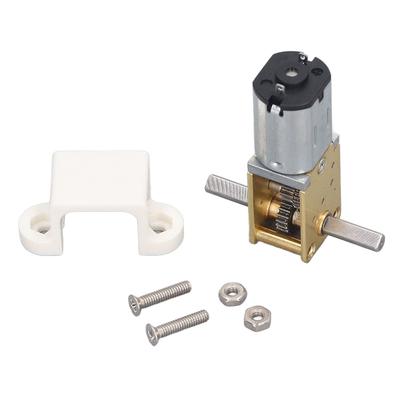 DC Worm Gear Motor 34RPM Double Shaft Gear Speed Reduction Motor for Intelligent Car Robot Oven
