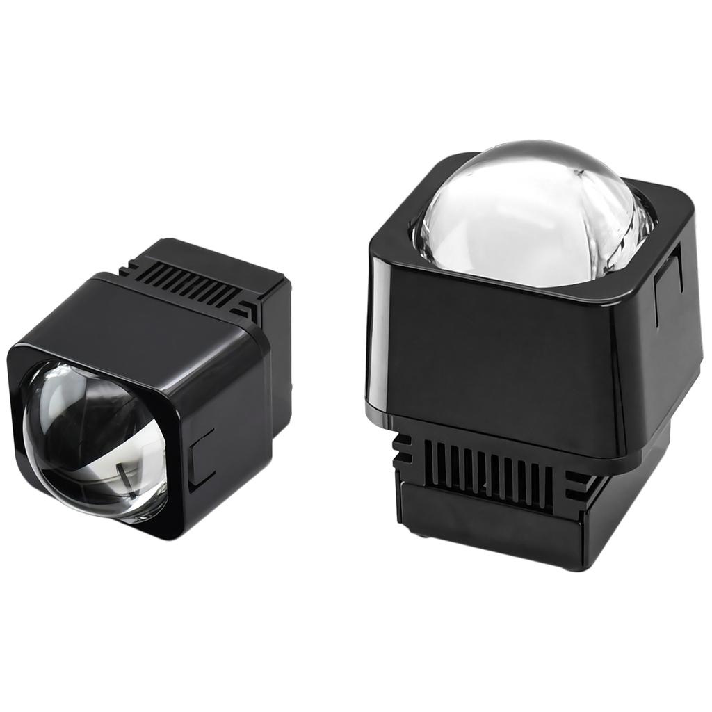 2pcs 1.5inch Mini LED Projector Lens Car Headlights Motorcycle Driving Lights Spot Beam Round