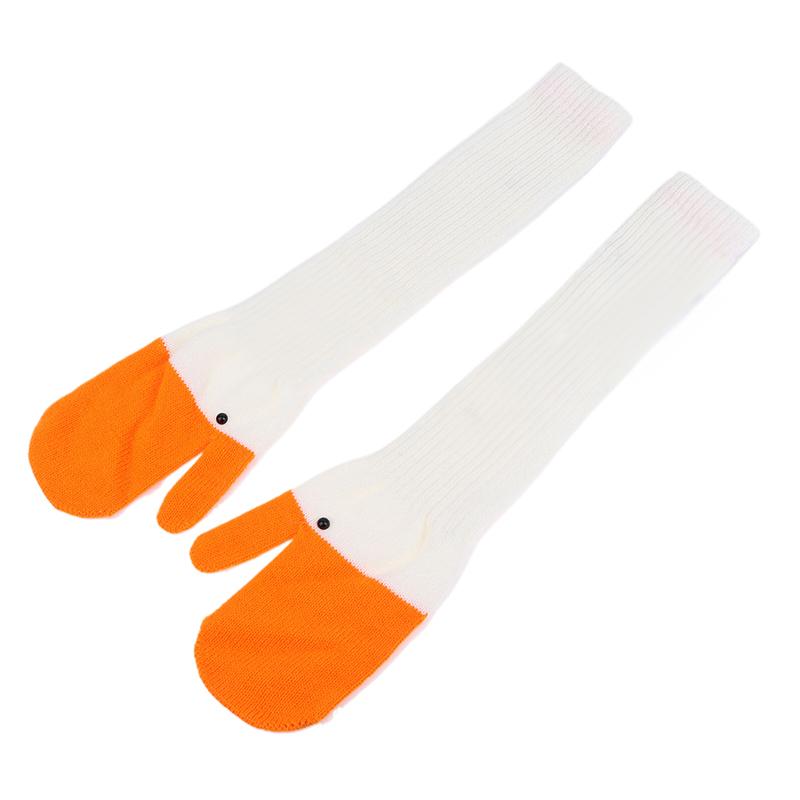 1Pair Cute Funny Goose Knitted Gloves For Women Winter Fleece-Lined Thickened Double-Layer Warm Coldproof Gloves