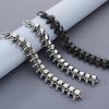 Gothic Punk Schmuck Voller Totenkopf Gliederkette Mann Armband für Männer Schwarz Altsilber Farbe Edelstahl Herrenarmbänder Cool