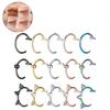 Lip Rings Nose Rings Septum Piercing Clip on Mouth Non Piercing Punk Cuff Hoop