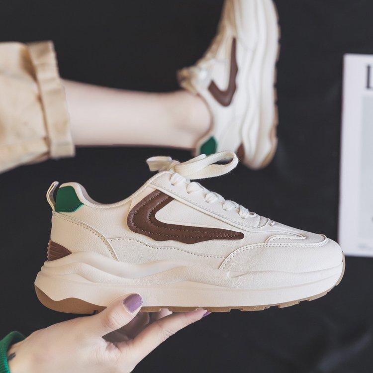Spring Forrest Gump Dad Shoes Women's Shoes  New Women's White Shoes Autumn All-Matching Casual Sports Skate Shoes Women