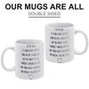 1pc 11oz White Ceramic Mug, Double-Sided Funny Print, Lightweight Handle, Heat Resistant, Perfect for Hot Drinks In Home or Office