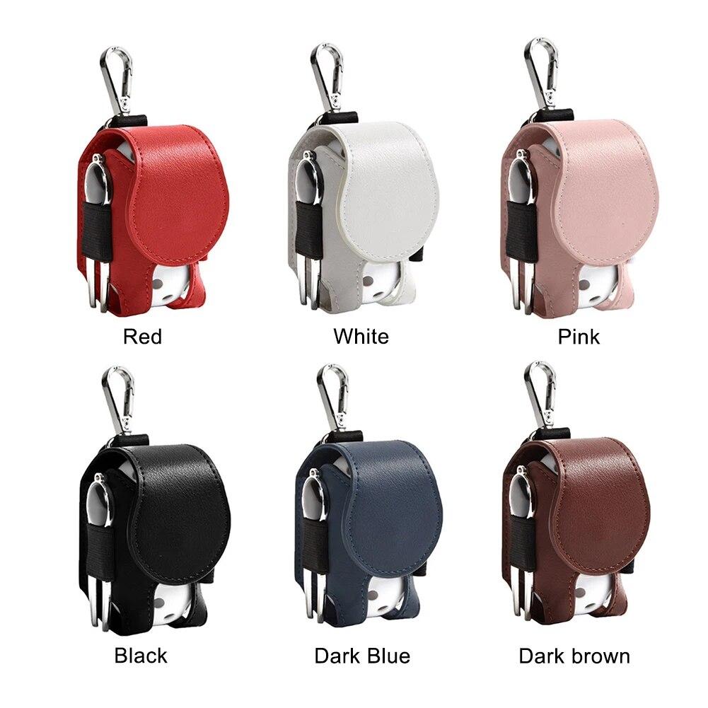 Golf Bag Mini Storage Bag PU Leather Hanging Waist Golf Bag Metal Buckle Golf Belt Bag