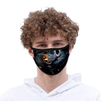 3D Halloween Pumpkin Print Face Masks Windproof Dust-Proof Mask Protective Mask