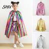 Val Op In De Menigte Kostuum Regenboog Kindercape op Halloweenfeesten Zelfmaak Superheld met Dit Cosplay Materiaal Opvallende Cape Voor Kostuums