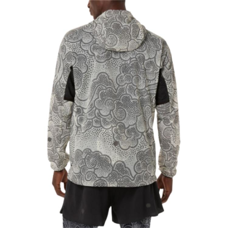 Herren ASICS Jacken Herren Schwarz Mit Kapuze Moderat Sonstige