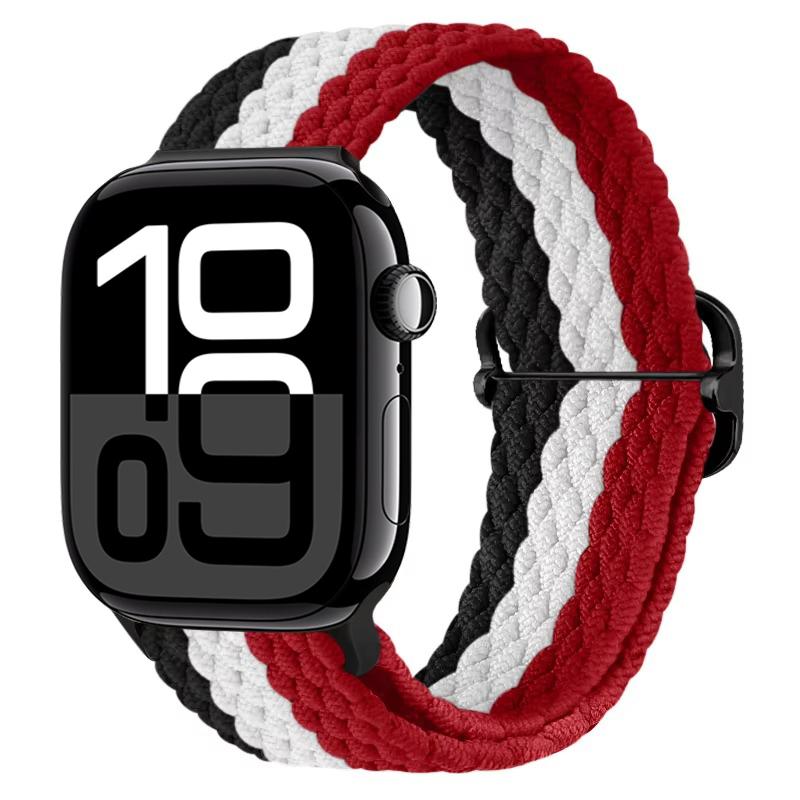 Nylon Braided Loop Band for Apple Watch Ultra/2 49mm 10 9 8 7 46mm 45mm 41mm 6 5 4 SE 44mm 40mm Elastic Strap for iWatch 3 42mm