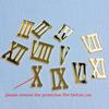NUO RUI 12 Pcs Roman Mirrored Acrylic Numerals for a Wall Clock (Mirror Gold)