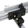 Table Saw Fence Set Black Silver Aluminum Alloy with Fine Adjustment Knob 800mm/1000mm