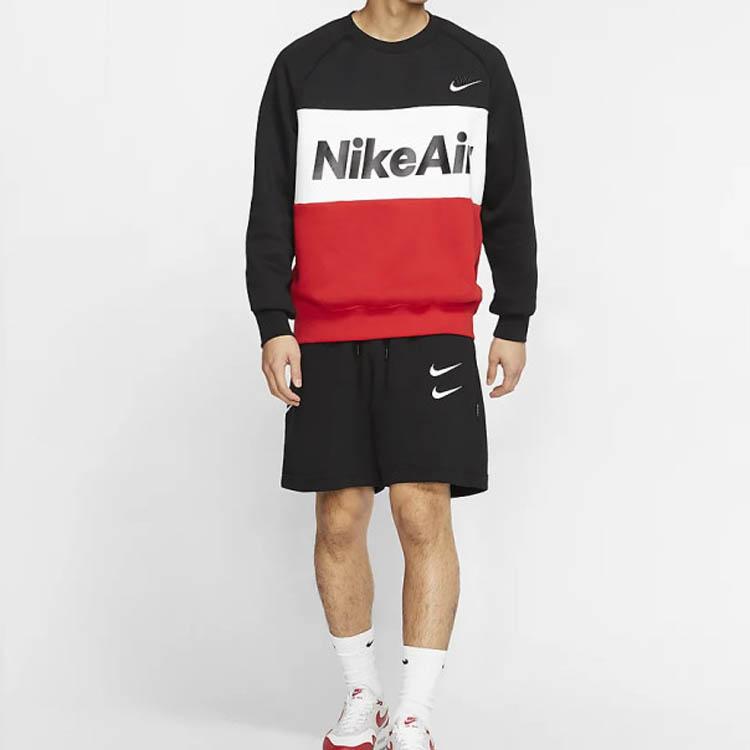 Nike Mikina s kapucí z fleecu s potiskem loga abecedy Pánské topy Černá CJ4825-011