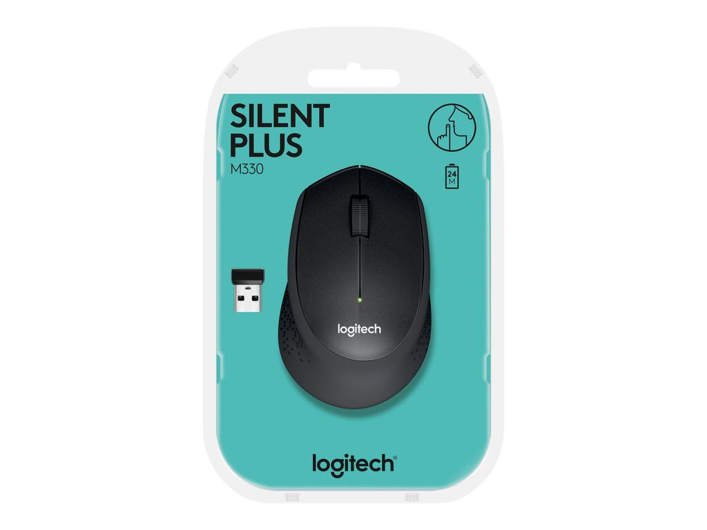 Logitech | Mouse | M330 Silent Plus | Wireless | Black