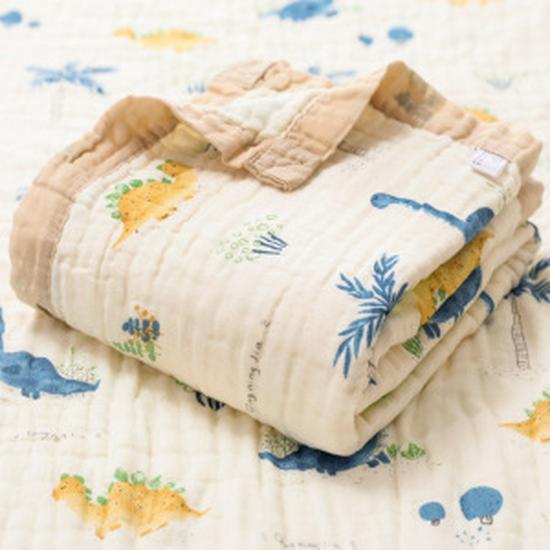 Toalha e Colcha de Algodão Gaze de Seis Camadas para Bebê – Cobertor para Criança Pequena Primavera/Verão