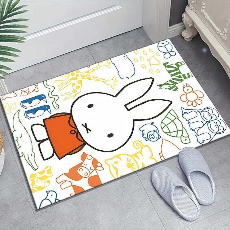 1pc Miffy1 Design Area Rug - Non-Slip, Soft & Cozy Floor Mat for Living Room, Bedroom, Office - Indoor/Outdoor Decorative Carpet