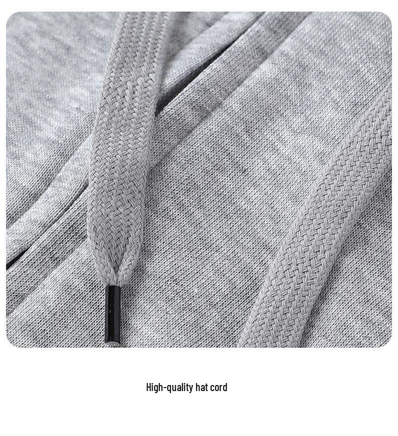 Hua Cotton Unisex Zipper Hoodie Sweatshirt - Comfortable and Loose Fit for Autumn/Winter, 320g 