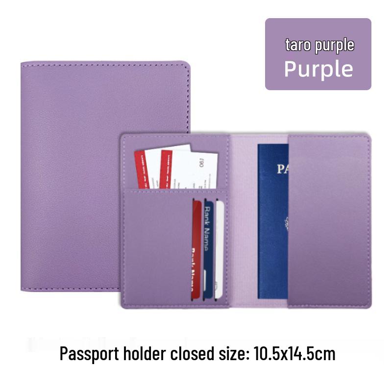 Multi-Card Slot Leather Passport Protection Book: PU Leather Multi-Functional Travel Passport Holder