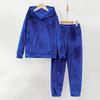 Women's Fashion Two-piece Solid Color Long-sleeved And Sweatshirt Trousers Casual Set
