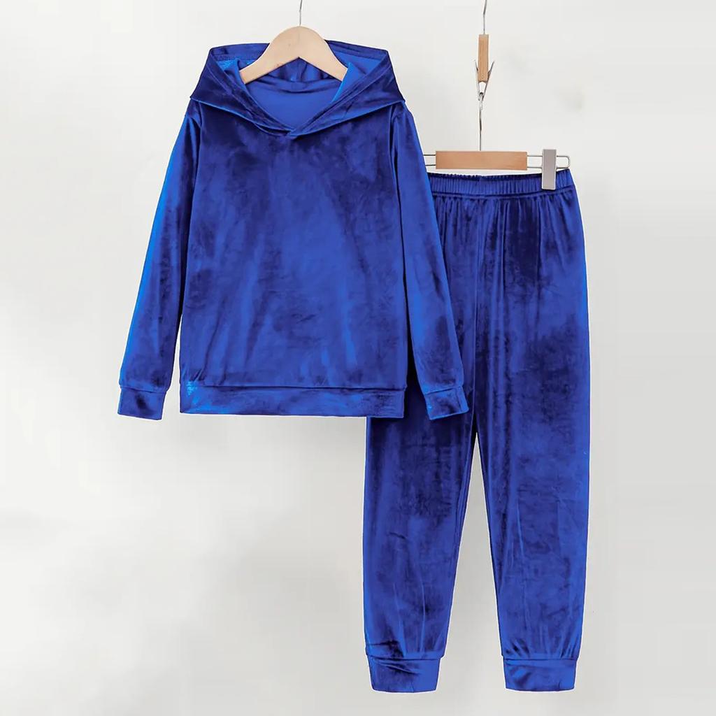 Women's Fashion Two-piece Solid Color Long-sleeved And Sweatshirt Trousers Casual Set