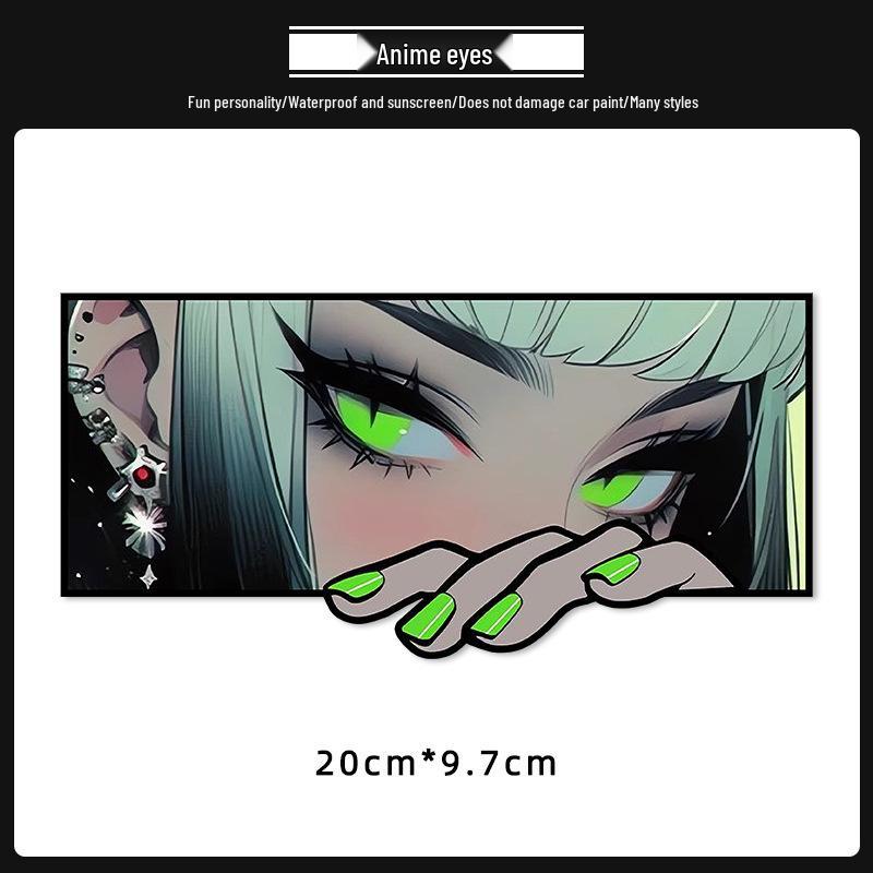 Anime Augen Rücklicht Aufkleber: Einzigartige Rennrad- & Autodekoration