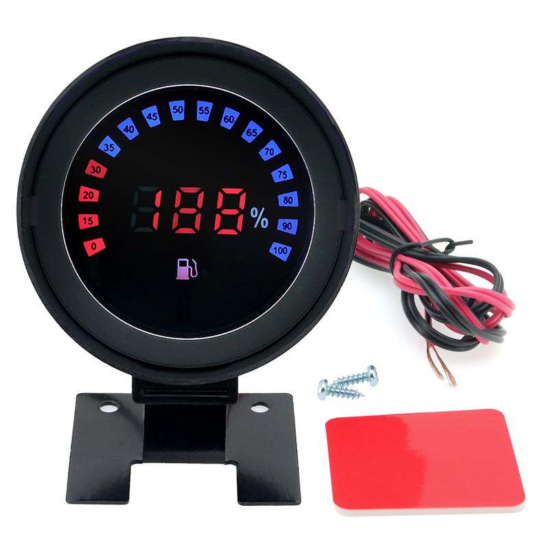 12V 24V Fuel Level Gauge Universal LCD Digital Car Gauge Meter Car Oil Tank 12V 24V Fuel Meters Indicator Car Truck Motorcycle