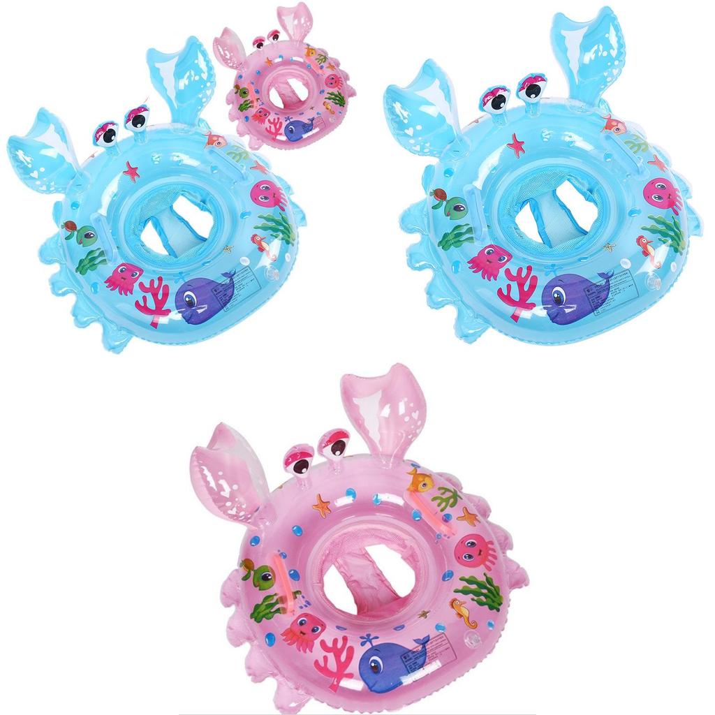 New Crab Baby Swim Ring 0-4 Years Old Infant Sitting Ring Boys Girls Inflatable Float Armpit Ring